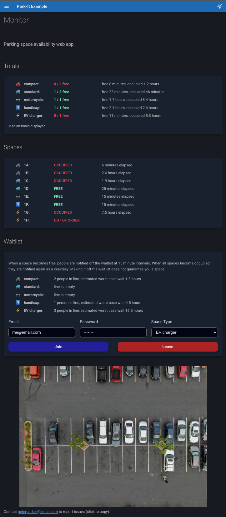 example app screenshot